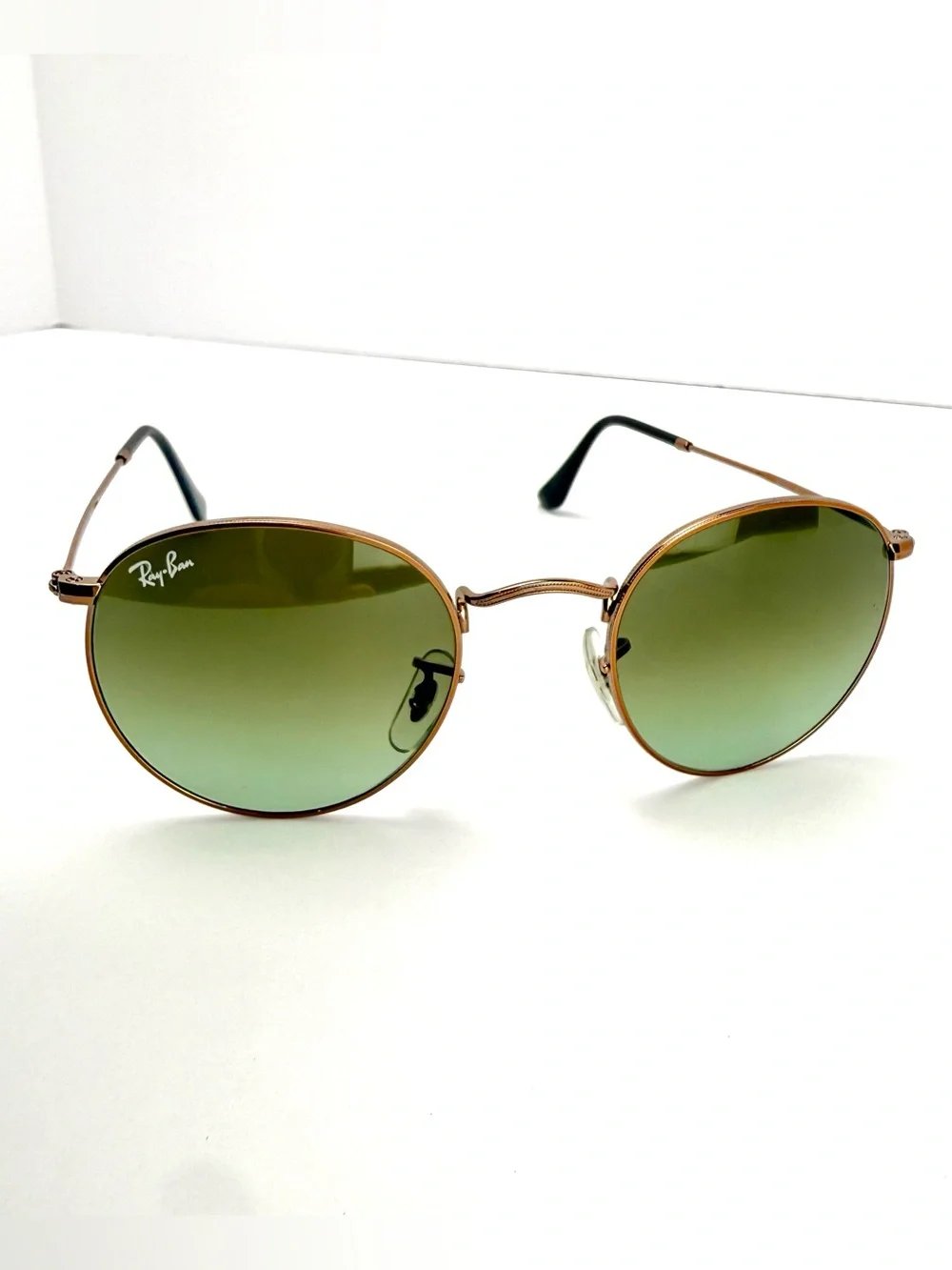 Ray-Ban 3447 Bronze / Copper Frame Sunglasses with Green Gradient Lenses 50/21
